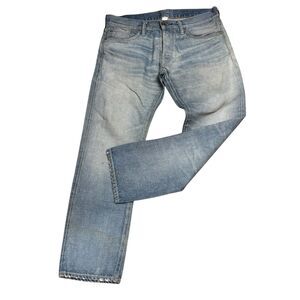 NSF Button Fly Mid Rise Jean in Ocean Blue NWT Size 32”